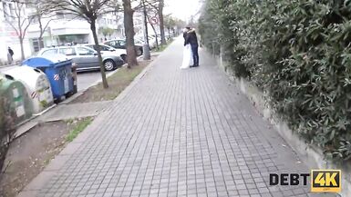 DEBT4k. Collector has sex with blonde in front of her future husband - 4 image