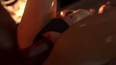Animated Shemale MILF fucks Witch-Girl - Futa on female, Anal Sex and Cum in Ass - 7 image