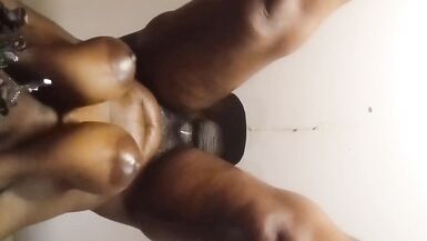 Big Plump Ebony Tits Tia Enjoying The Gloryhole - 10 image
