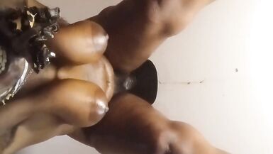 Big Plump Ebony Tits Tia Enjoying The Gloryhole - 12 image