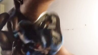 Big Plump Ebony Tits Tia Enjoying The Gloryhole - 14 image