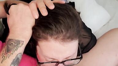 Daddy Gags Girl on His Huge Cock - 12 image
