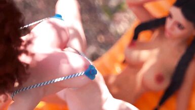 3D Futa on Female - Dickgirl fucks RedHead Lesbian-MILF in Ass, Best Animation Dickgirl - 8 image