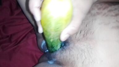 Pakistani bhabhi use cucumber and cuming part 1 - 12 image