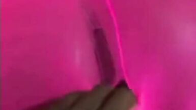 Ebony thick and curvy stepmom fucks stepson in her pink tight leggings p1 - 8 image
