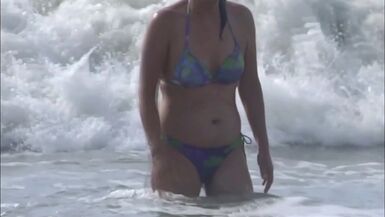 First time my Latin wife cuckolds me on the beach with the hotel owner, she loves the cock