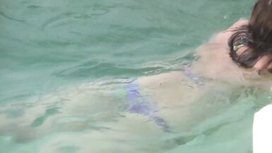 First time my Latin wife cuckolds me on the beach with the hotel owner, she loves the cock - 3 image