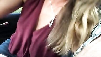 RISKY ROADSIDE Минет и рукоблудие с горячей MILF! - 4 image