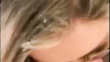 Blonde MILF sucking cock - wedding ring visible - 11 image