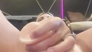SEXY amateur MILF puffs pussy, squirts and plays while husband is away - 11 image