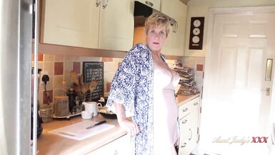 AuntJudys - 58yo Housewife Ms. Molly Jacks you off & Sucks your cock (POV) - 2 image