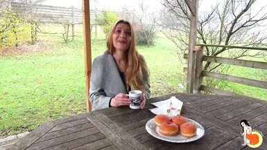 Stunning blonde milf hard fucked by 2 french cock