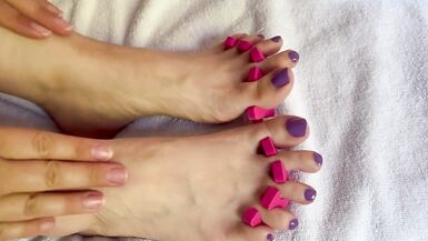 Sexy female feet nail polish - 12 image