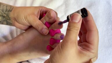 Sexy female feet nail polish - 7 image