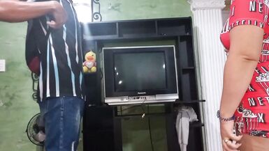 1 part; I fuck the Technician while my CUCKOLD HUSBAND is away from home - 2 image