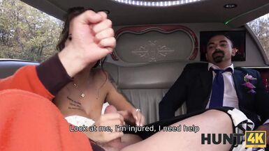 HUNT4K. Excited girl in wedding dress fools around not with future hubby - 8 image