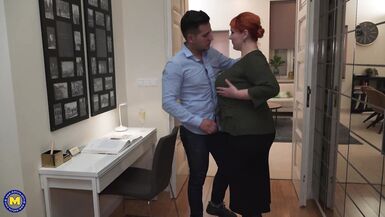 I Was Just Trying To Do HW But My BBW Step Mom Wanted A Creampie! - 2 image