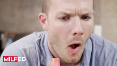 Milfed - Brunette Bombshell Andy James Slides Her Dripping Wet Pussy On The IT Guy's Cock - 3 image