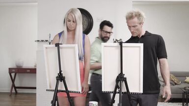 Milfed - Art Class Ends Up With A Wild Threesome For Lucky Girls London River & Kayley Gunner - 2 image