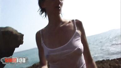 Anal fuck at the beach with the beautiful French MILF Estelle Clark - 8 image