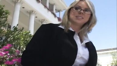 Carolyn Reese Enjoys Her Pussy Being Fucked Hard And Her Glasses Cum Coated