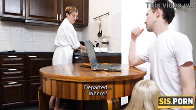 SISPORN. Dinner with mom makes stepsiblings in the mood for quick sex - 7 image