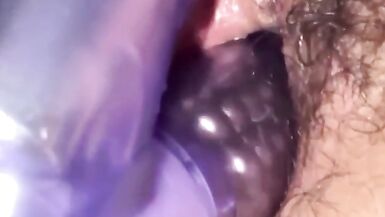 Hairy Milf Plays With Her Cub & Toy  - 13 image