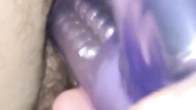 Hairy Milf Plays With Her Cub & Toy  - 8 image