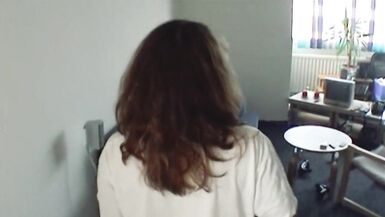 Horny German MILF masturbating before her dude bangs her hard