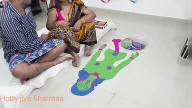 XXX Indian Step sister get ready for fuck with step brother in diwali celebration - 3 image