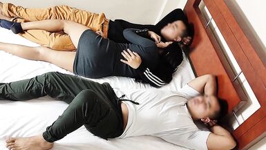 my beautiful sister-in-law next to her husband liked my big cock - 13 image