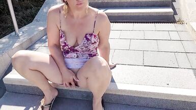 Public SQUIRT and BLOW and PISS at the Trainstation - 4 image