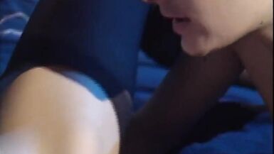 Stepmom and Stepdaughter play sex games on the bed! - 4 image