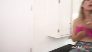 Aunt Judy's XXX - Helping your 53yo Step-Aunt Jamie Foster with the Laundry (POV Experience) - 4 image