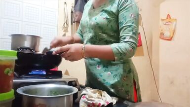 Indian hot wife got fucked while cooking in kitchen - 2 image