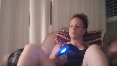Milf Smoking Cigarettes Playing Video Games In Mini Dress