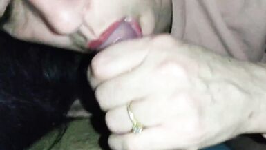 Blowjob until he Explodes in her Mouth - Amador Mature Mom Cum in Mouth - 11 image