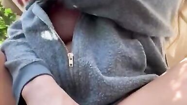 Big tit milf masterbate outside - 8 image