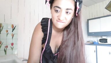 French in the kitchen she loves to bring in her big dick alone and show her big ass - 3 image