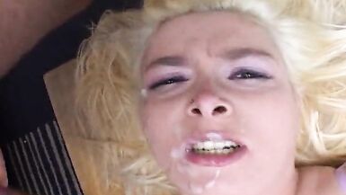 Busty German blonde gets fucked by two hard cocks - 15 image