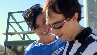 Hot cheerleader Savannah Camden seduces an older referee - 1 image