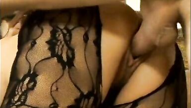 Three dudes gangbang and facialize busty brunette in her hou - 10 image