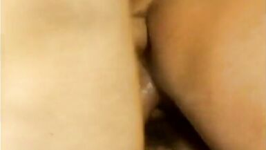 Three dudes gangbang and facialize busty brunette in her hou - 15 image