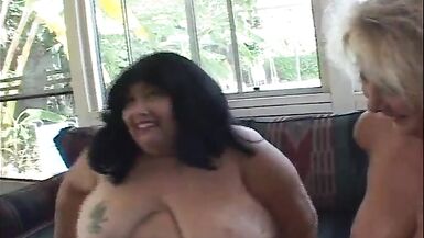 2 cute granny get their chubby cunt fucked - 7 image