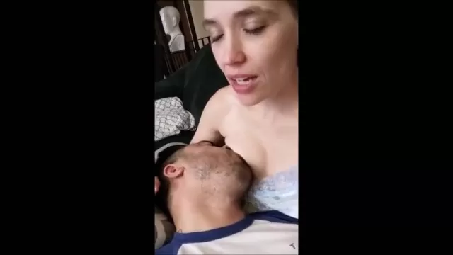 Lactating Black Mom - MILF Gets Double Orgasm from Breastfeeding her Husband! @ Zeenite