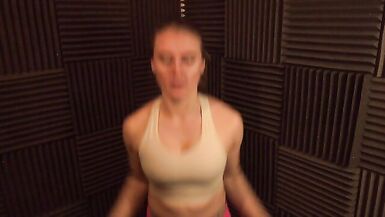 Sage Work out ASMR - Sexy and Sweaty Work out during ASMR Heartbeats - 1 image
