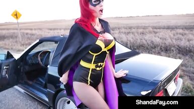 Busty BatGirl Shanda Fay Sucks Cock Roadside! - 3 image