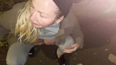 Offered a drink for a cumshot