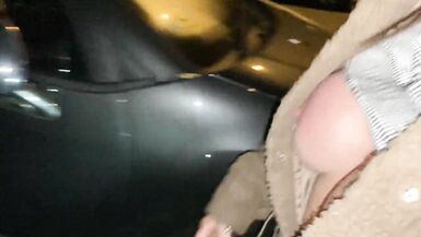 A guy  made me suck his cock at the park and then do a public cum walk - 14 image