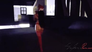 Sexy exhibitionist MILF celebrating Christmas in public - 15 image